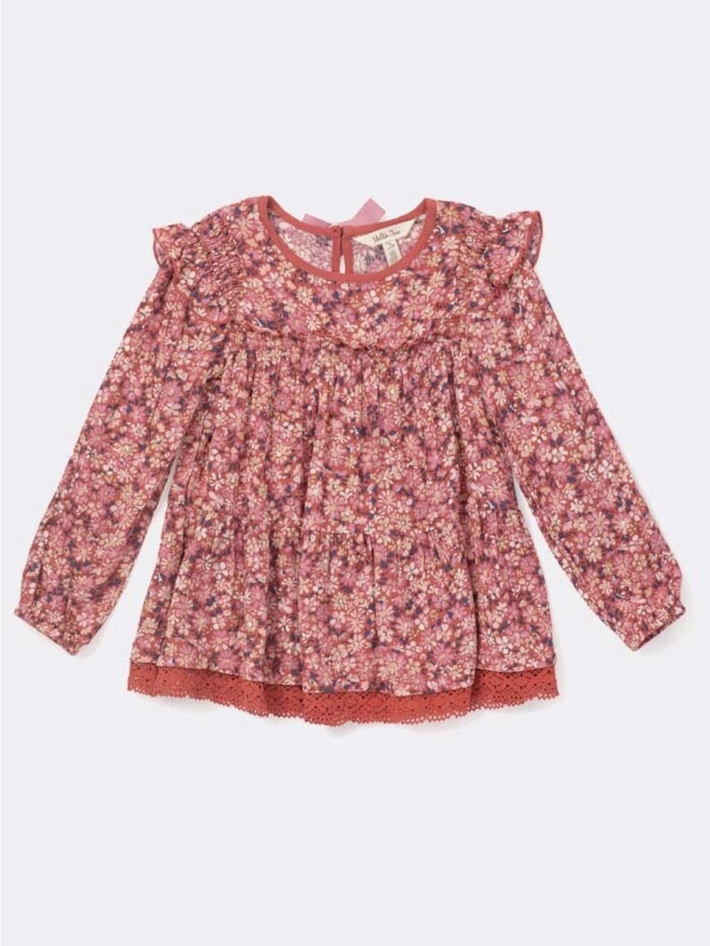 Matilda Jane Just Imagine Alma Girls Floral Print Ruffle Top 10